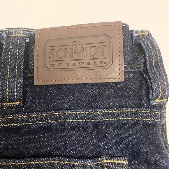 CE SCHMIDT Workwear Men’s 41x29 Relaxed Fit Heavy Denim Dark Wash Work Jeans - Picture 4 of 7